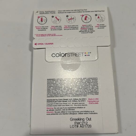 NWT Color Street "Greeking Out" Royal Blue Solid Nail Strips - Picture 3 of 4